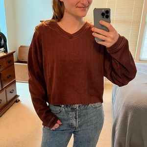 Vintage cropped long sleeve shirt